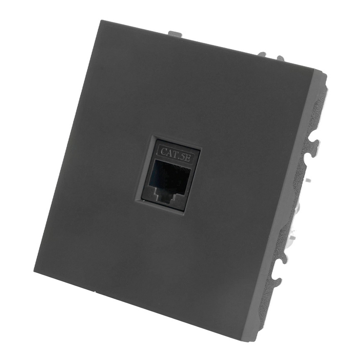 Эмили - Розетки и выключатели Stekker Розетка компьютерная 1-ая RJ-45 STEKKER Эмили RST00-5117-05 черный уголь soft touch 49847