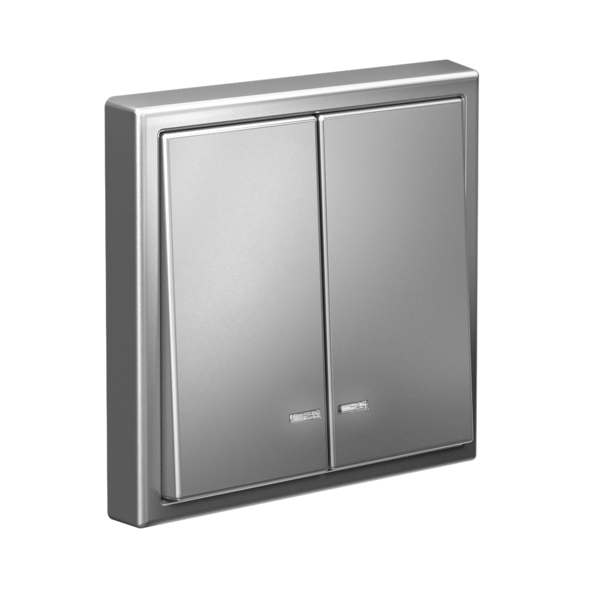 ArtGallery Сталь Выключатель SE ArtGallery Сталь 2-клавишный с подсветкой быстрозажим. клем. GAL000953S