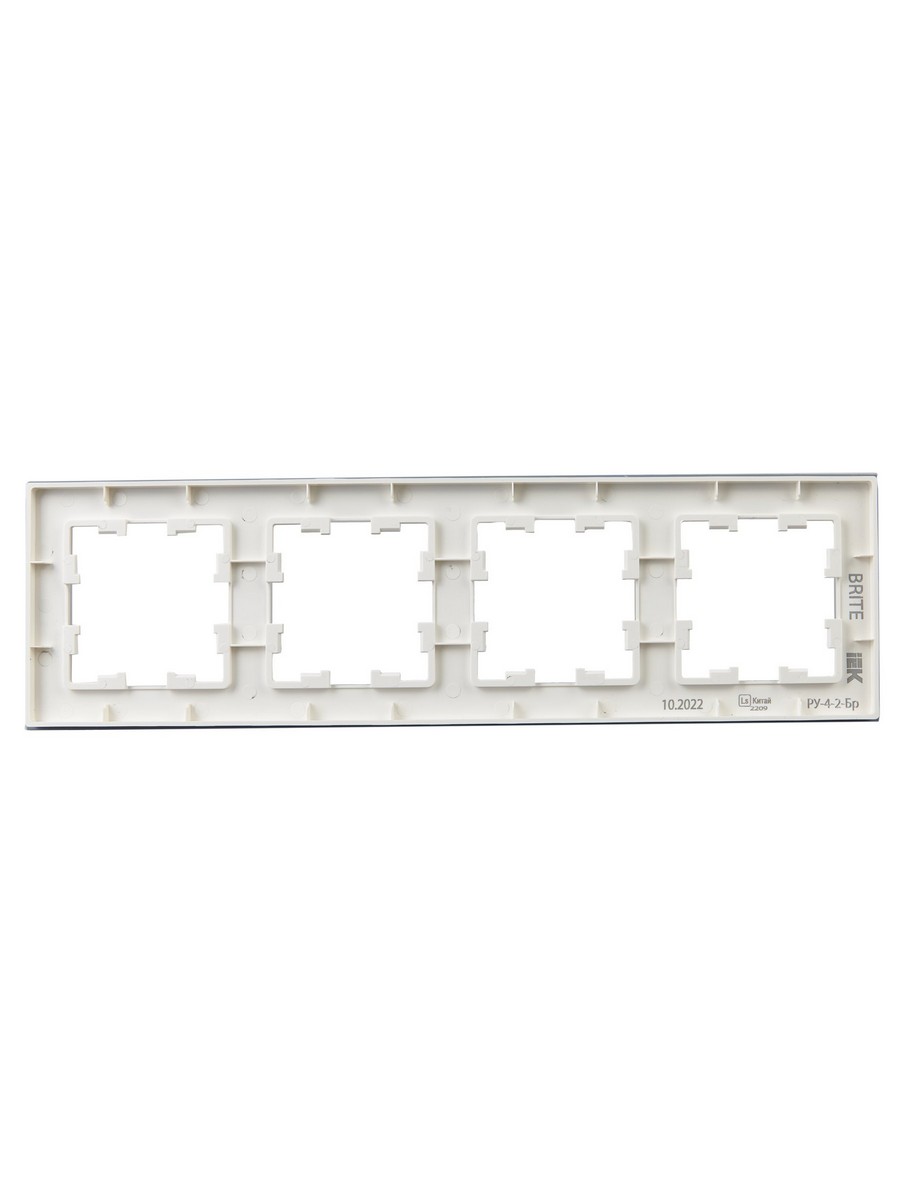 IEK Brite Рамки Рамка IEK BRITE DECOR Белый матовый стекло 4-м РУ-4-2-Бр BR-M42-G-31-K01