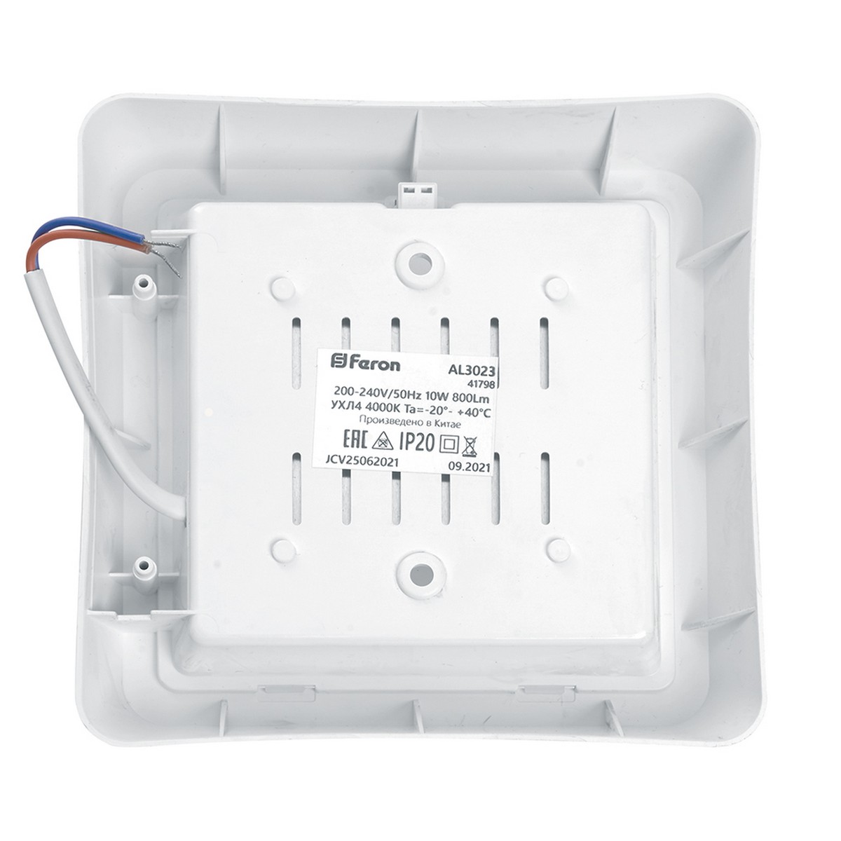 Светодиодные светильники ЖКХ Светильник светодиодный Feron AL3023 с ИК-датчиком 10W 4000K IP20 белый 41798 
