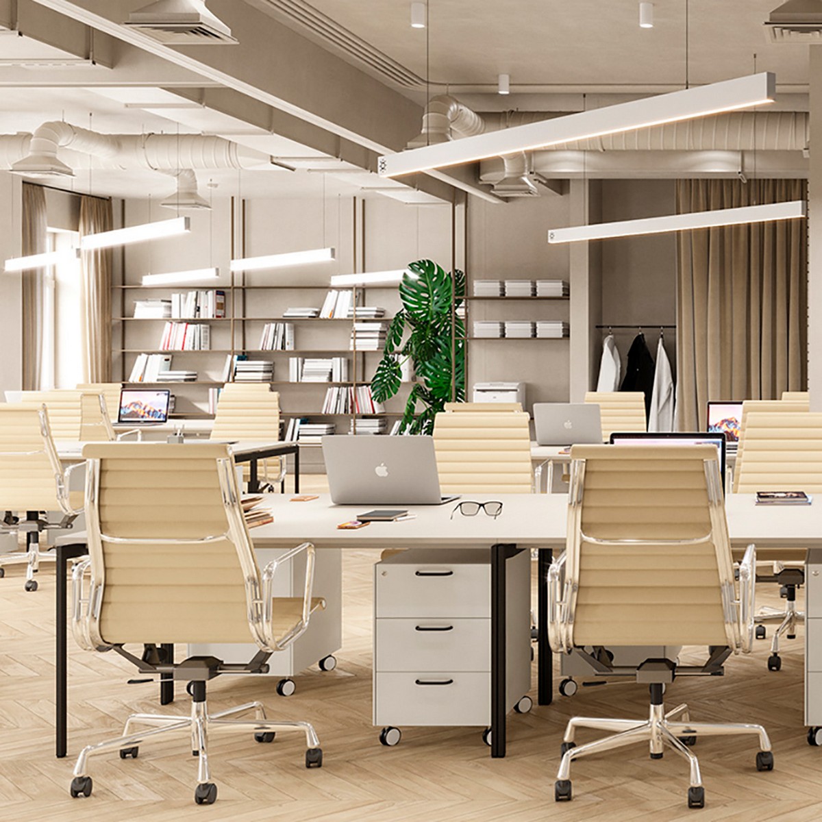 Линейные светодиодные светильники Светильник светодиодный линейный Feron AL4035 IP40 36W 4000К 48584 