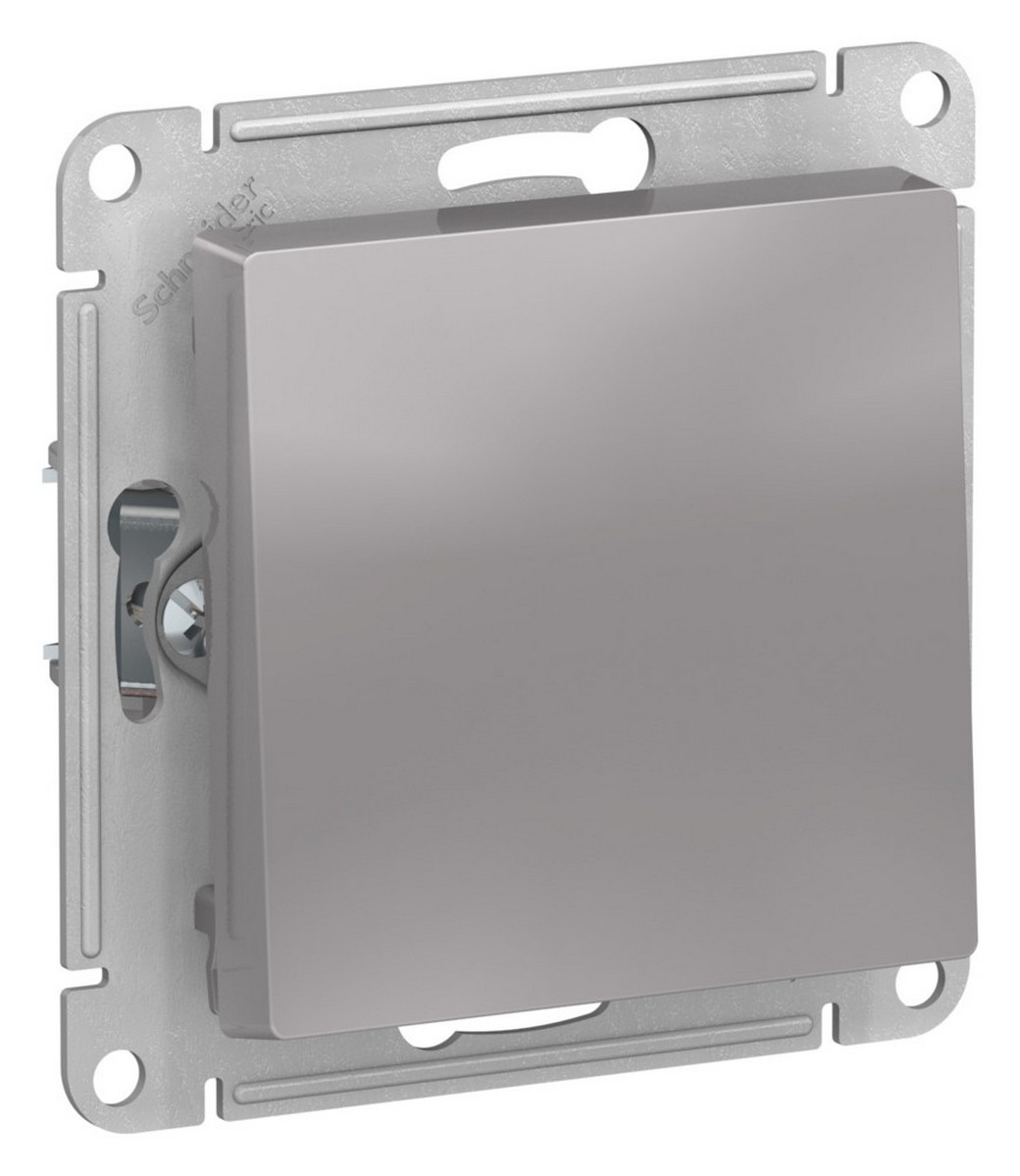 AtlasDesign Алюминий Выключатель Systeme Electric AtlasDesign Алюминий 1-клавишный 2-полюсный, 10А, механизм ATN000321