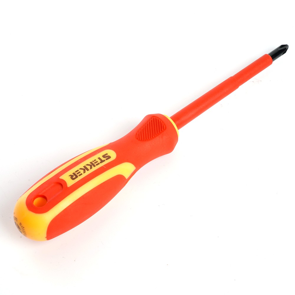 Отвертка крестовая диэлектрическая STEKKER Ph 2 х 100 мм SDE-PH2-100 39766 фото