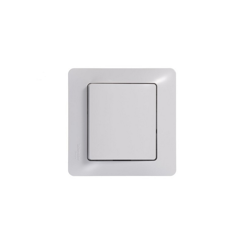 Выключатель Systeme Electric Glossa Белый 1-клавишный, сх.1 GSL000111