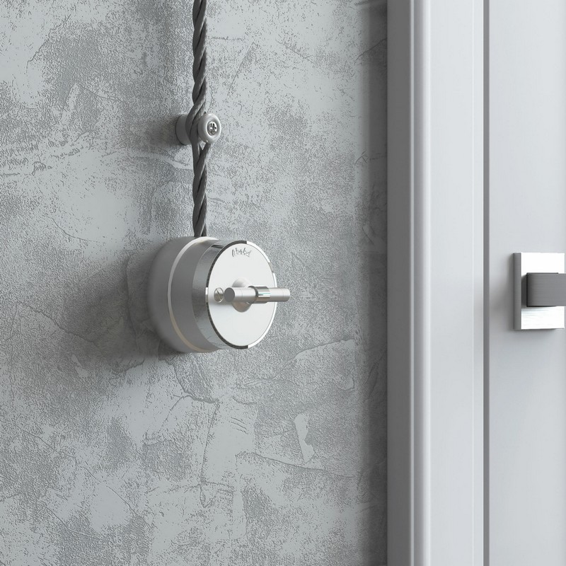 Werkel Ретро Выключатель Werkel на 4 положения двухклавишный (серебро матовый/хром) W5822054