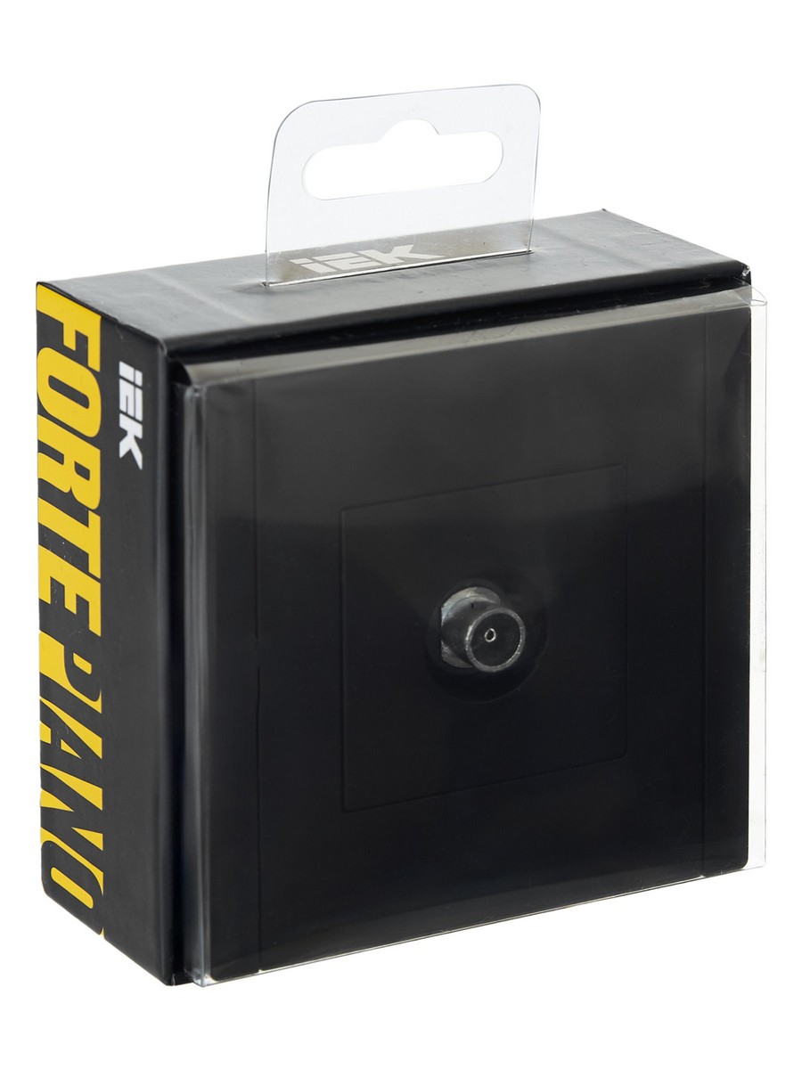 IEK FORTE&PIANO Черный Розетка IEK FORTE&PIANO Черный TV оконечная FP128