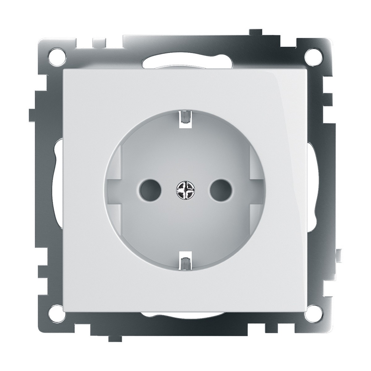 Катрин - Розетки и выключатели Stekker Розетка 1-местная с/з STEKKER GLS16-7110-01 250V 16А с защ. шторкой Катрин белый 39304