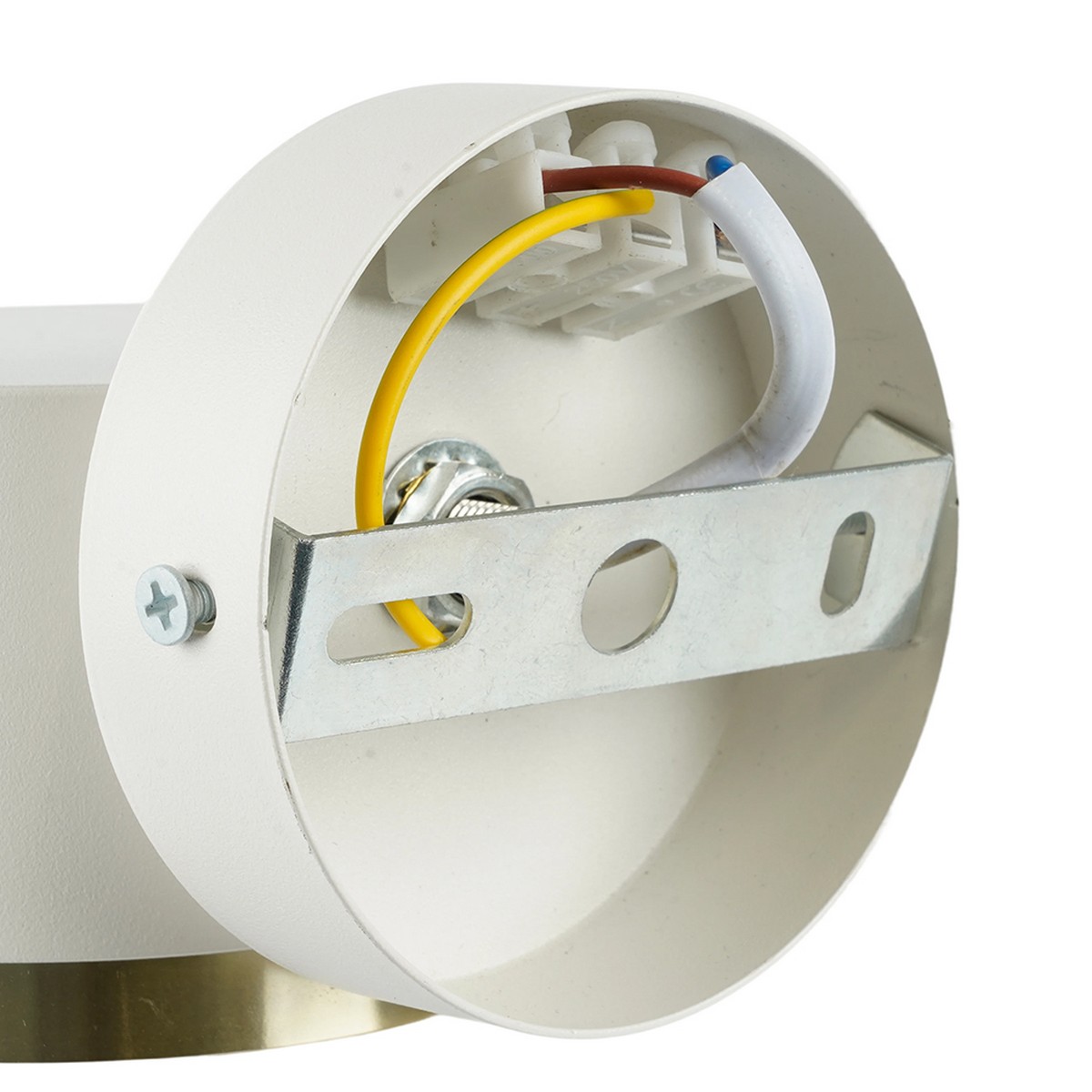 Накладные светодиодные светильники Светильник настенный Feron HL4598 Barrel DUET GX53 белый + золото IP20 52020 