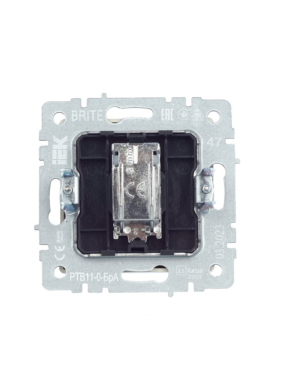 IEK Brite Алюминий Розетка IEK BRITE TV оконечная РТВ11-0-БрА алюминий BR-A10-O-K47