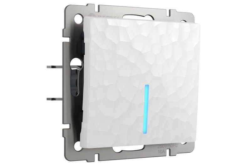 Werkel Белый Hammer механизмы Выключатель Werkel одноклавишный проходной с подсветкой (hammer белый) W1212101