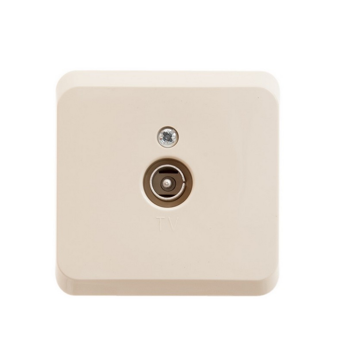 Этюд Кремовый Розетка TV Schneider Electric Этюд наружный Бежевый единственная 0,7dB TVA-002K