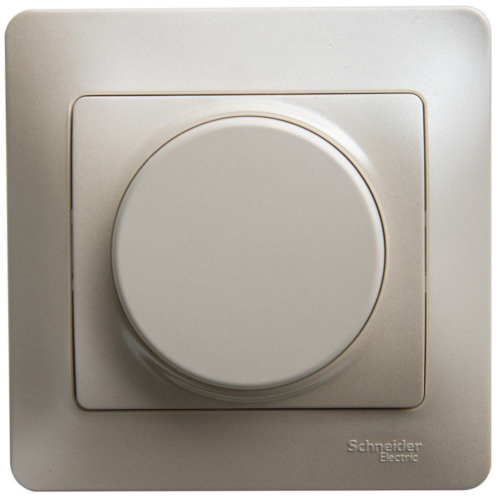 Glossa Перламутр Светорегулятор (диммер) Systeme Electric Glossa Перламутр поворотный, 300Вт, в сборе GSL000634