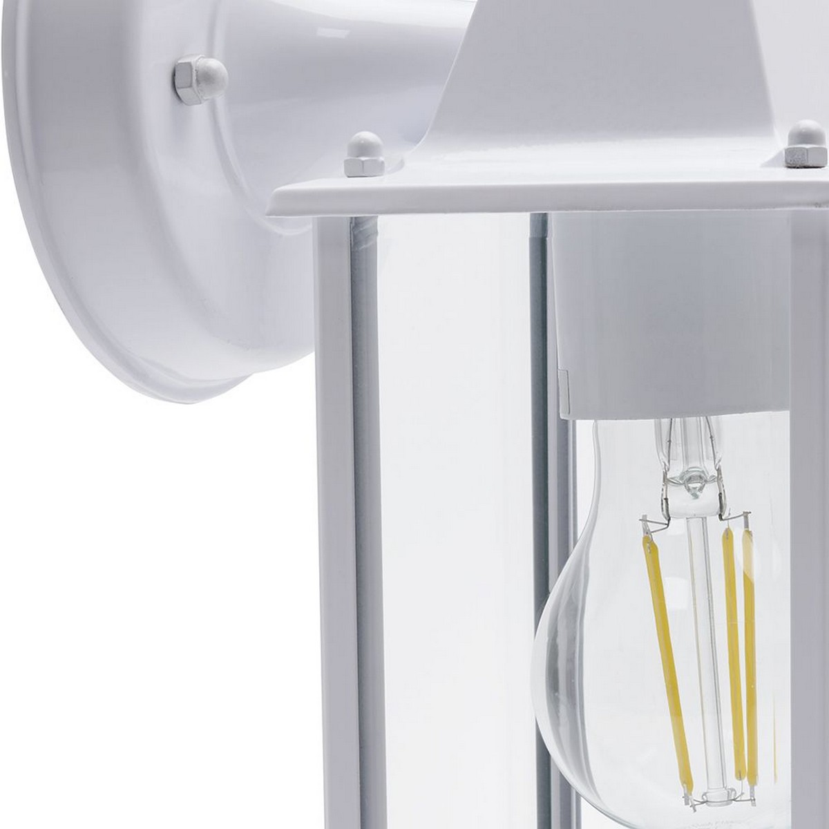 Уличные настенные светильники Светильник садово-парковый Feron PL201 на стену вниз 60W E27 230V белый 11601 