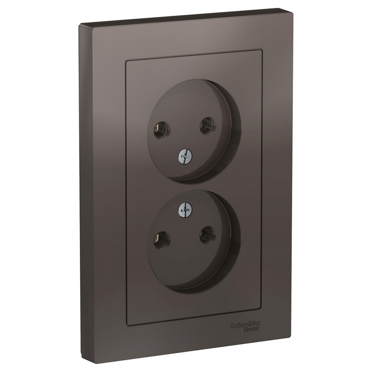 AtlasDesign Мокко Розетка Systeme Electric AtlasDesign Мокко б/з двойная, 16А, в сборе ATN000620