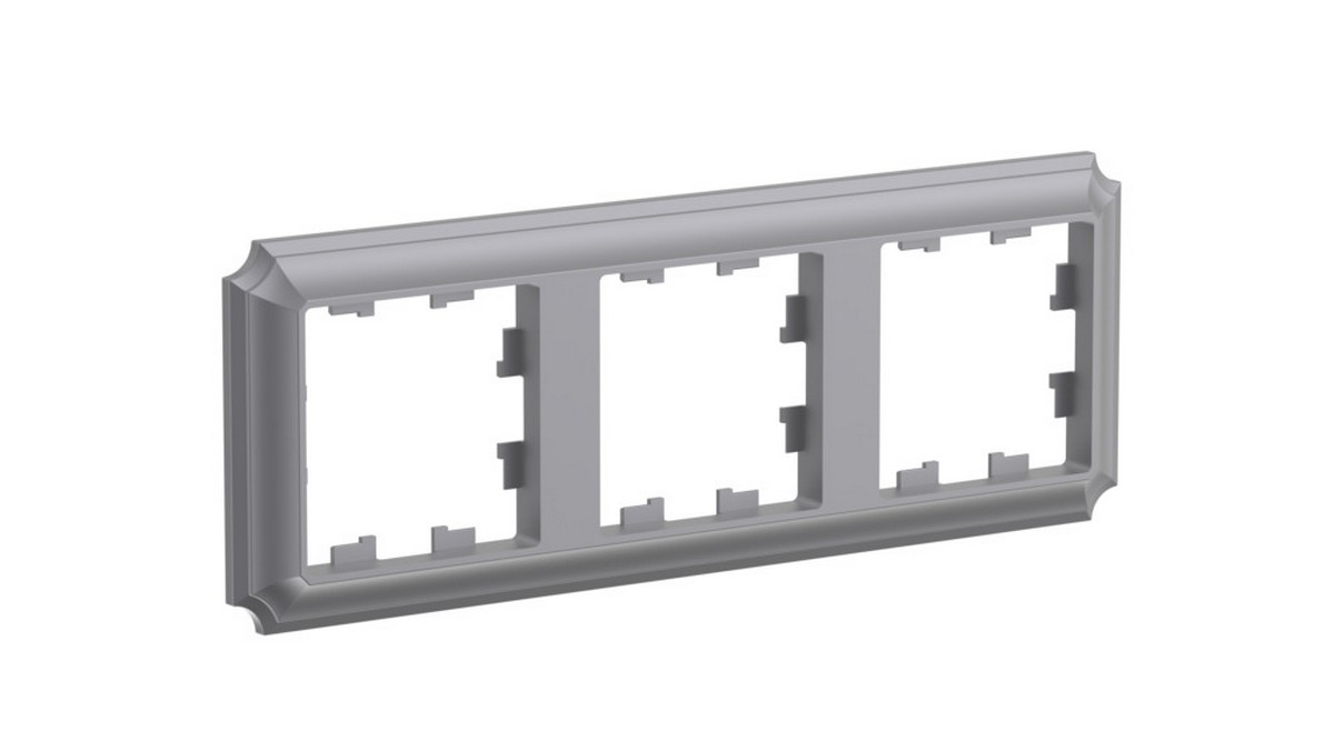 AtlasDesign Рамки Antique Рамка Systeme Electric AtlasDesign Antique Сталь 3-ая, универсальная ATN100903