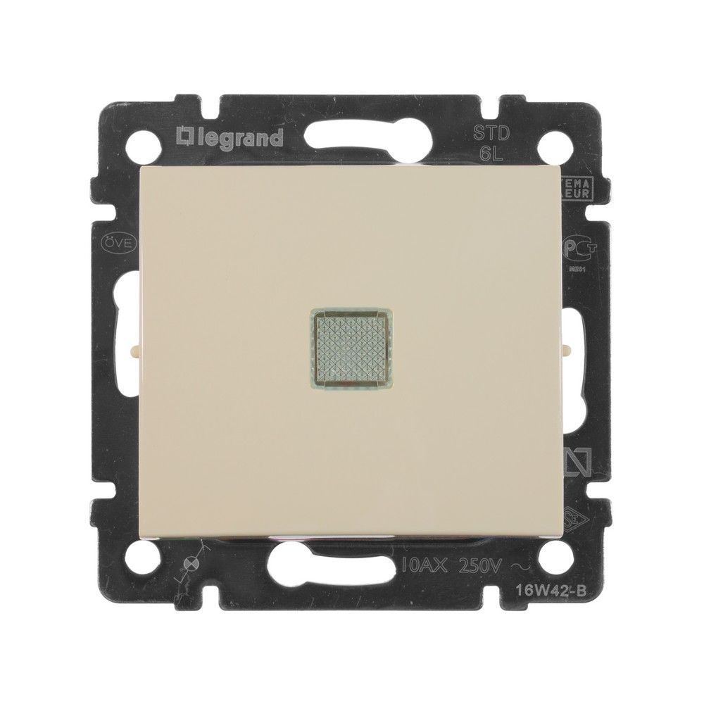 Legrand Valena Classic Кремовый Переключатель Legrand Valena Крем 1-клавишный с подсветкой 774326