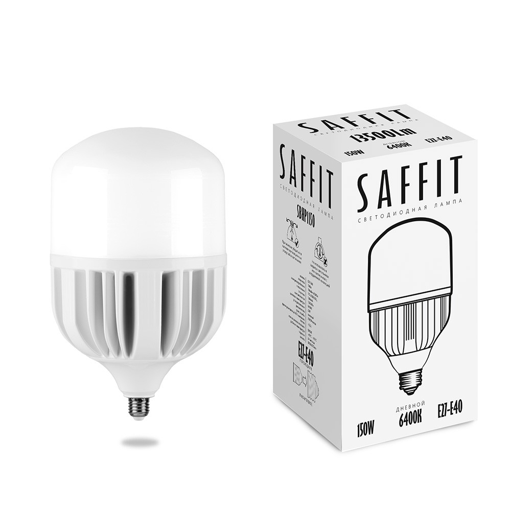 E27 Лампа светодиодная SAFFIT SBHP1150 E27-E40 150W 6400K 55144 