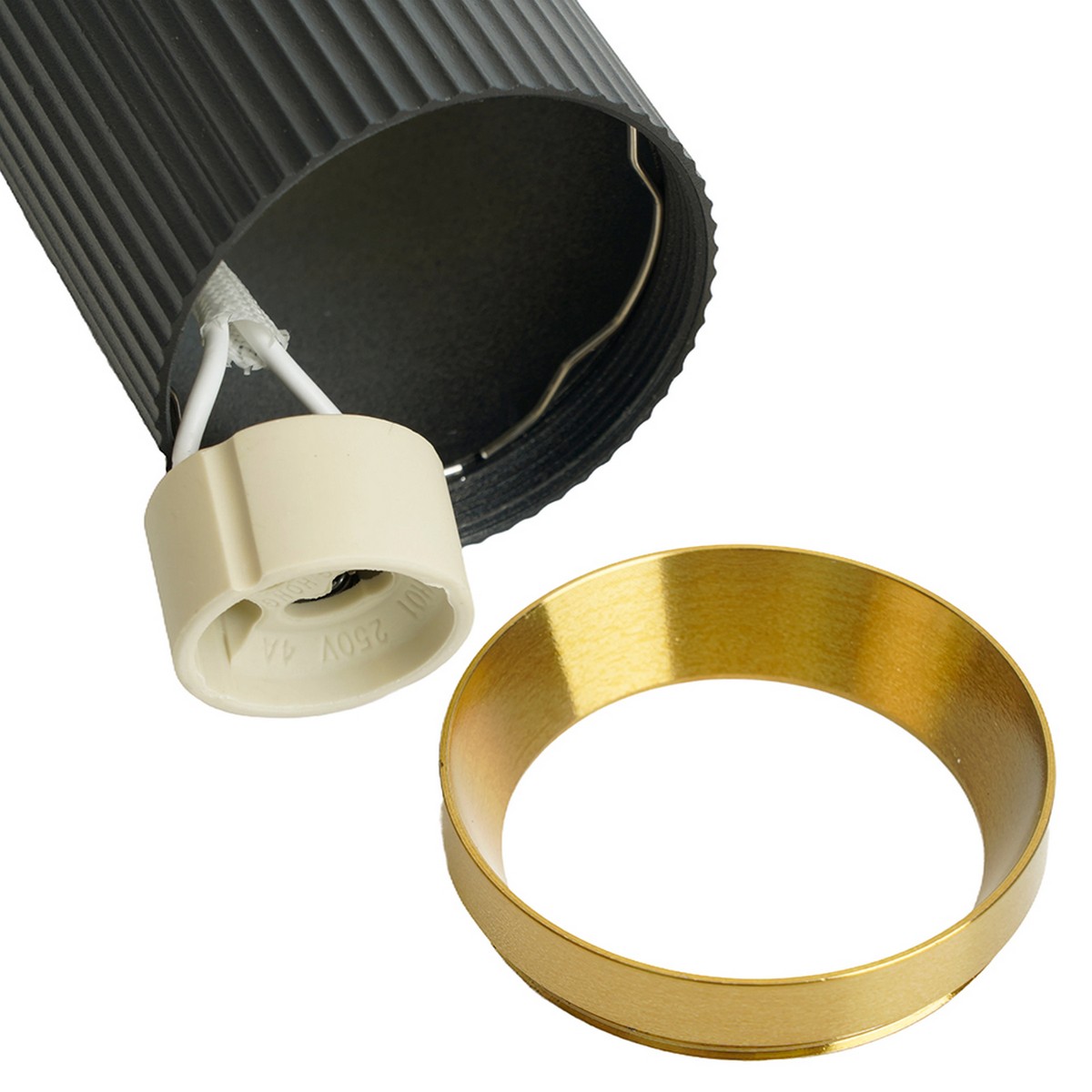 Светильники споты светодиодные Светильник потолочный Feron ML190 Barrel GATSBY MR16 GU10 35W 230V черный + античное золото 48851 