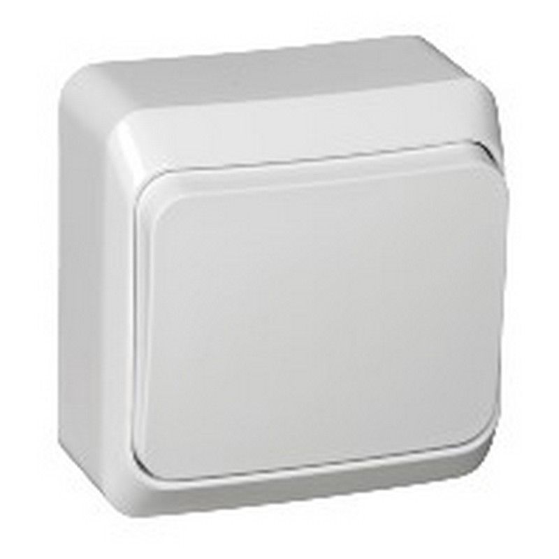 Этюд Белый Выключатель кнопочный Systeme Electric Этюд наружный Белый KA10-001B