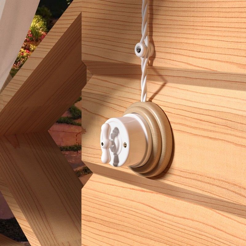 Витой ретро провод (кабель) Ретро кабель Werkel витой 3х2,5 (белый) 50 м W6453601 