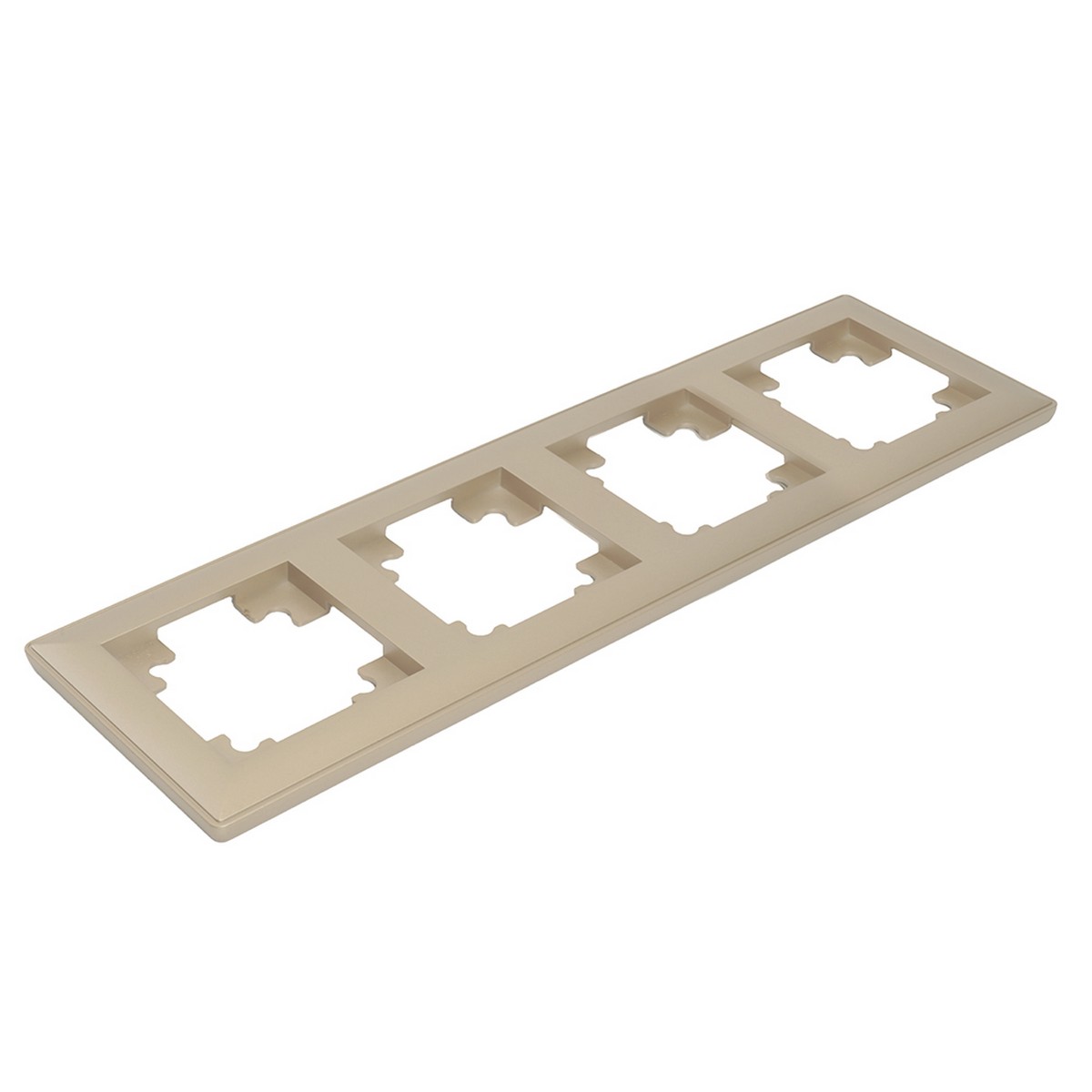 Катрин - Розетки и выключатели Stekker Рамка STEKKER 4-местная Катрин пластик шампань PFR00-7004-02 39805