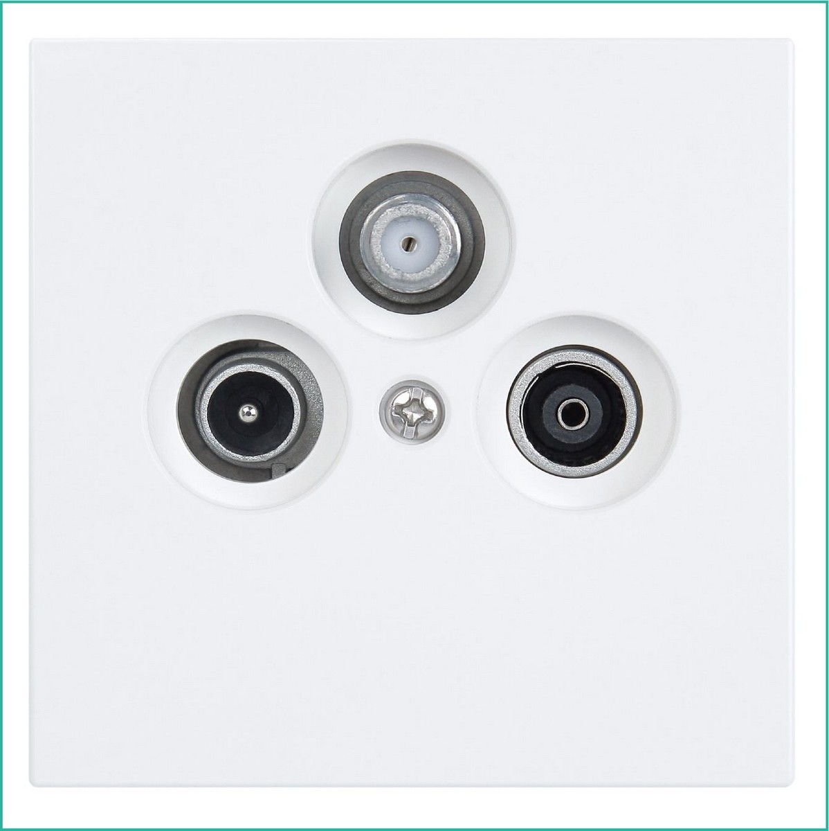 JASMART FD - розетки и выключатели Розетка TV+FM+SAT JASMART FD Φ9.5mm оконечная белый глянцевый 6206W