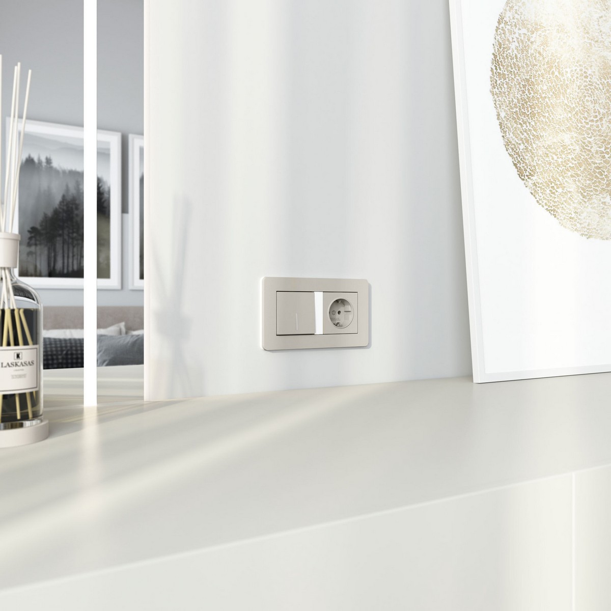 Werkel дымчатый Выключатель Werkel одноклавишный с подсветкой (дымчатый) W1210104