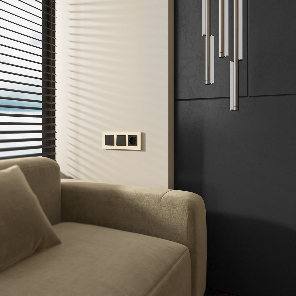 Рамки Werkel Slab Рамка Werkel на 3 поста Slab (айвори матовый) W00329620