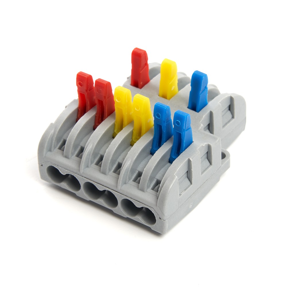 Клемма строительно-монтажная STEKKER для подключения фазных проводников 3 контактные группы (1 ввод2вывода на полюс) LD222-427 39499