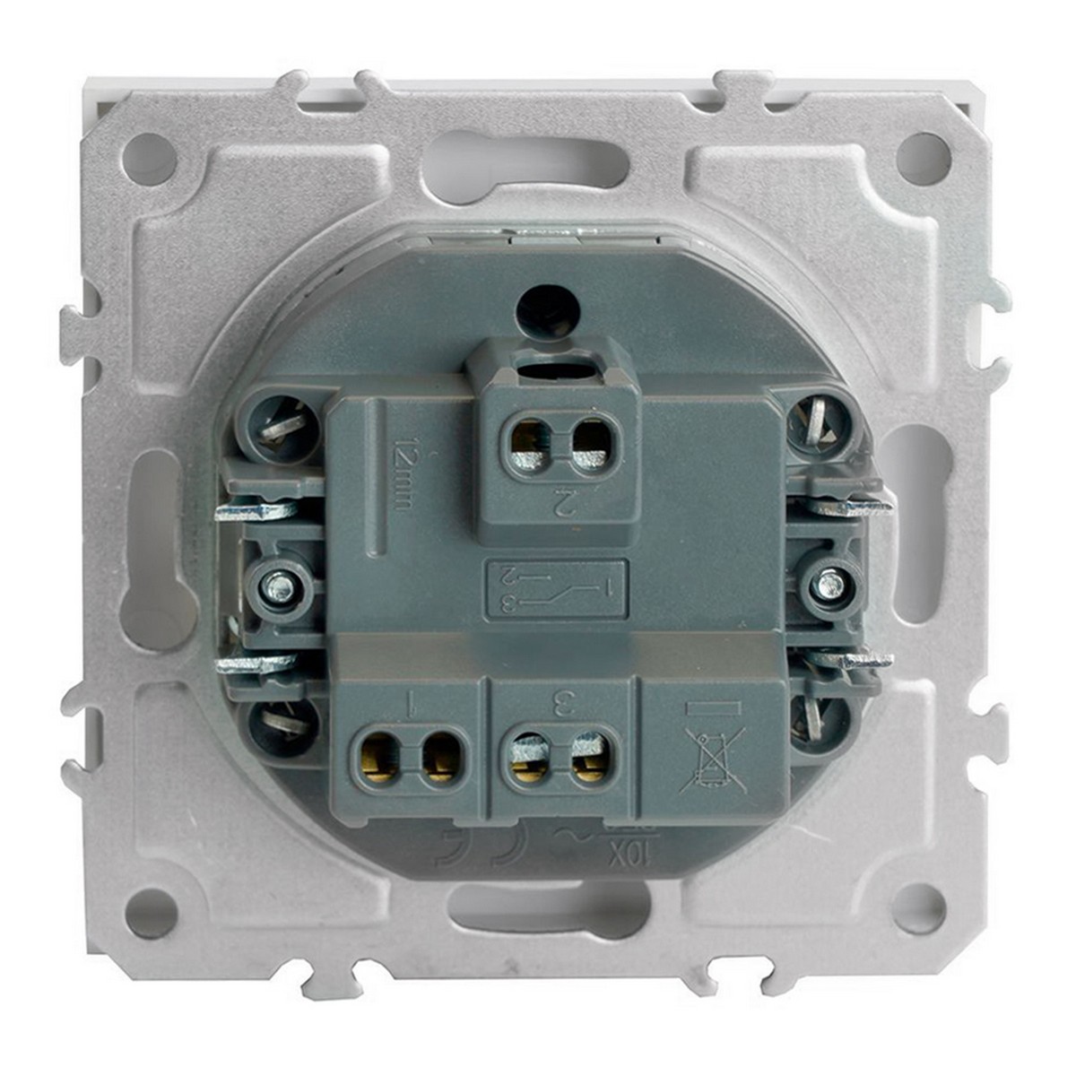 Эмили - Розетки и выключатели Stekker Переключатель 1-клавишный STEKKER,  Эмили, RSW10-5105-01ZK, белый фарфор, soft touch 50232