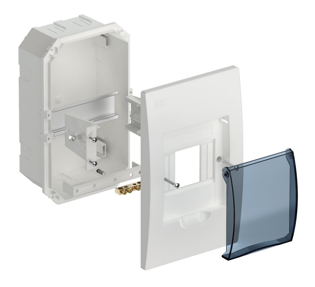 Пластиковые боксы и щиты IEK Корпус пластиковый IEK KREPTA 3 ЩРВ-П-4 IP41 белый скрыт.монтаж MKP12-V-04-40-20