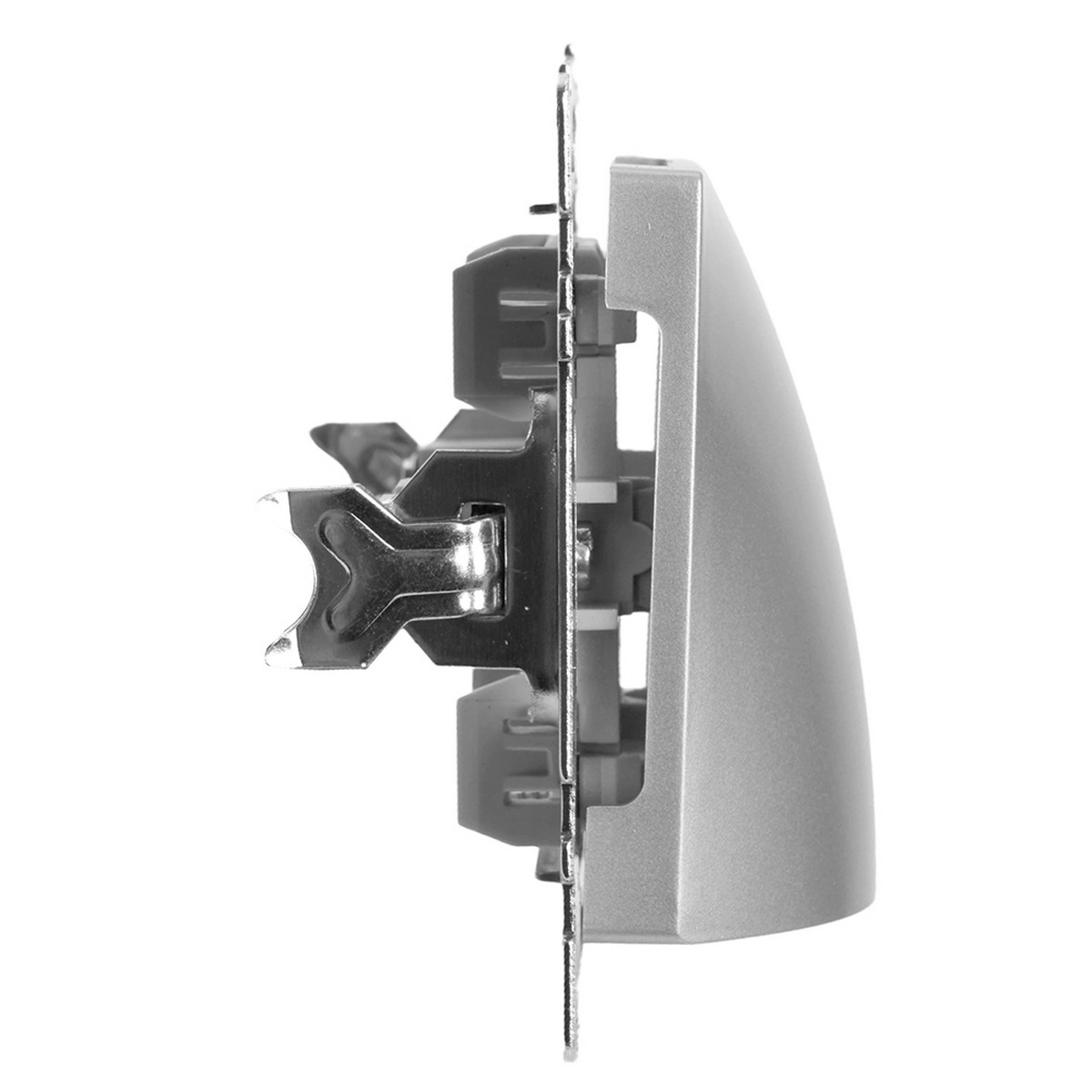 Катрин - Розетки и выключатели Stekker Кабельный вывод STEKKER Катрин серебро GLS00-7116-03 49465