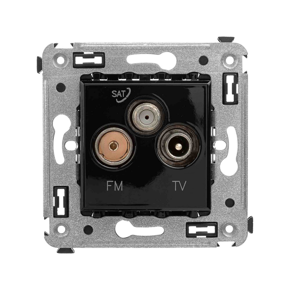 DKC Avanti механизмы Черный квадрат Розетка TV DKC Avanti-FM-SAT в стену "Черный квадрат" 4402533