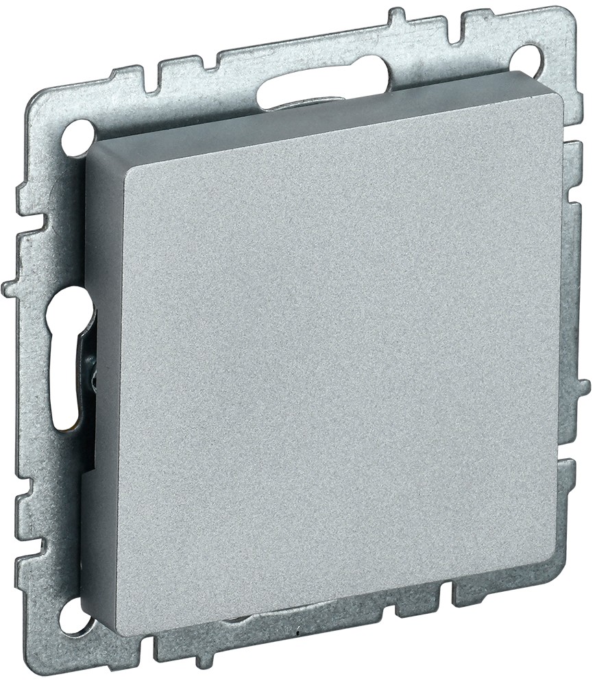 IEK Brite Алюминий Заглушка IEK BRITE c суппортом МЗ10-БрА алюминий BR-PL10-K47