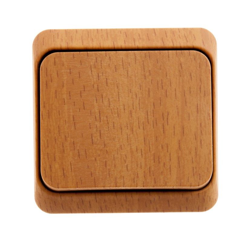 Этюд Дача Выключатель 1-клавишный Systeme Electric Этюд наружный Дача Темный бук BA10-001T