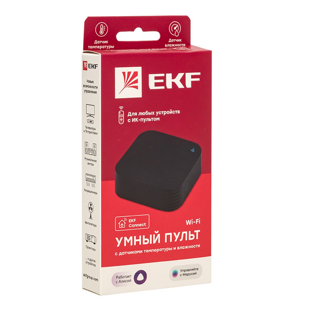 Датчики движения, освещенности и открытия Умный пульт EKF Connect с датчиками температуры и влажности irr-ths 