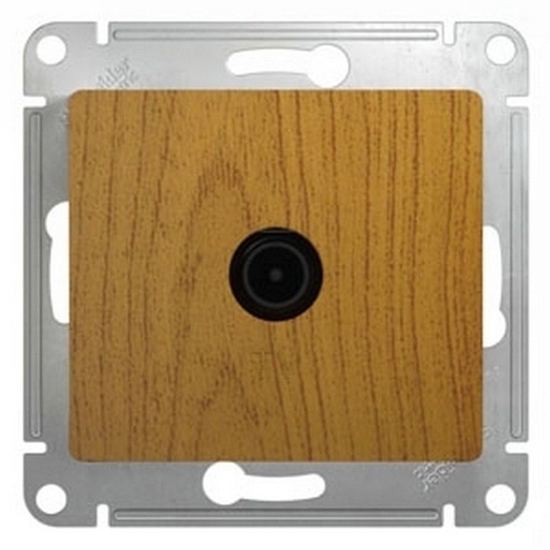 Glossa Дуб Розетка TV Systeme Electric Glossa Дерево Дуб одиночная 1DB GSL000591