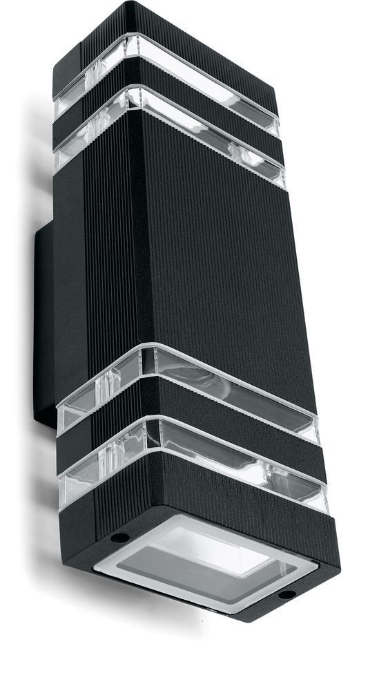 Уличные настенные светильники Светильник садово-парковый Feron DH0807 на стену вверх/вниз  E27 230V черный 41154 