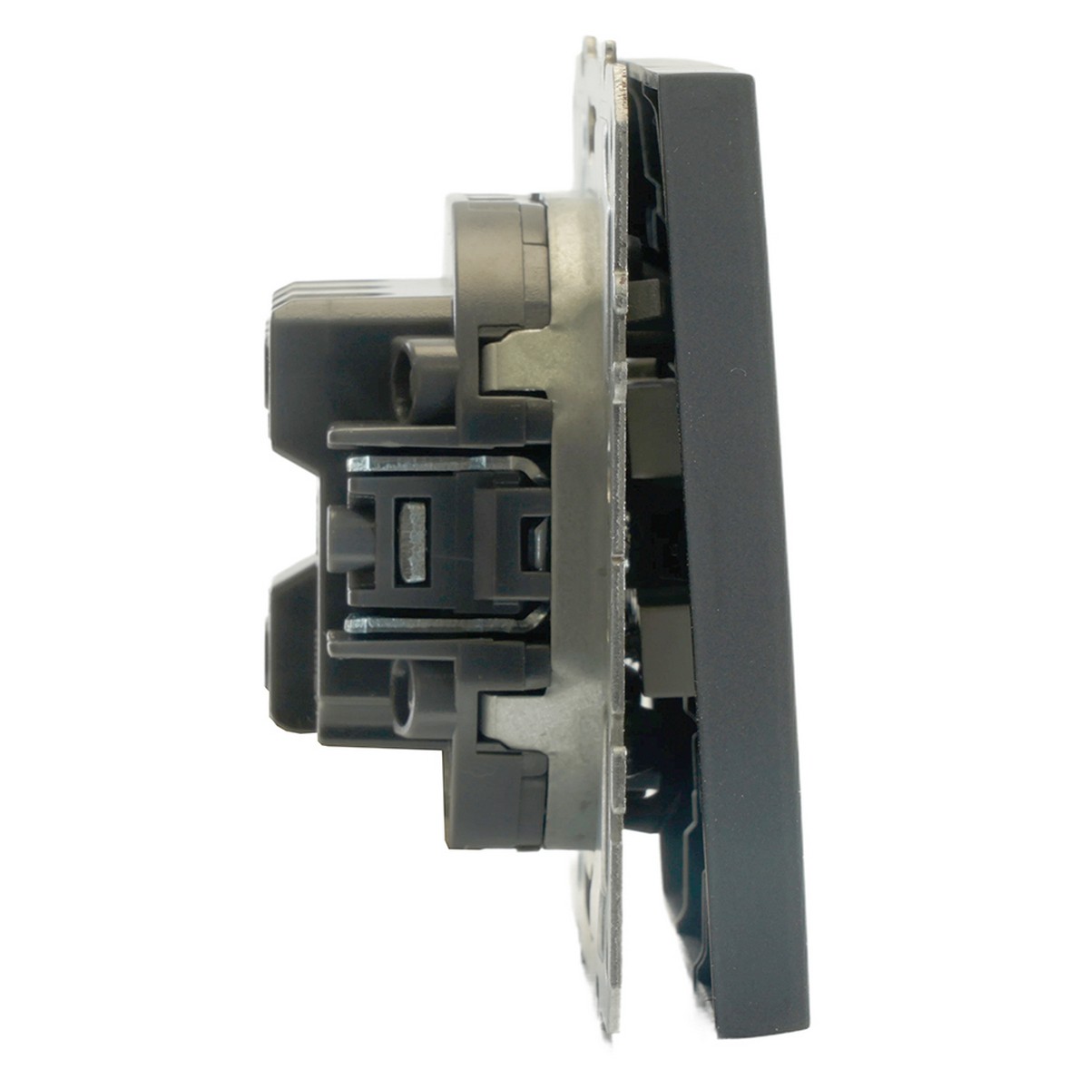 Эмили - Розетки и выключатели Stekker Выключатель 3-клавишный STEKKER Эмили RSW10-5108-05 черный уголь soft touch 49844