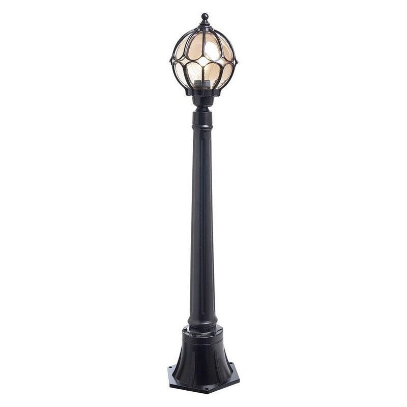 Уличные светильники столб Светильник садово-парковый Feron PL3706 круглый столб  60W 230V E27 черный 06343 