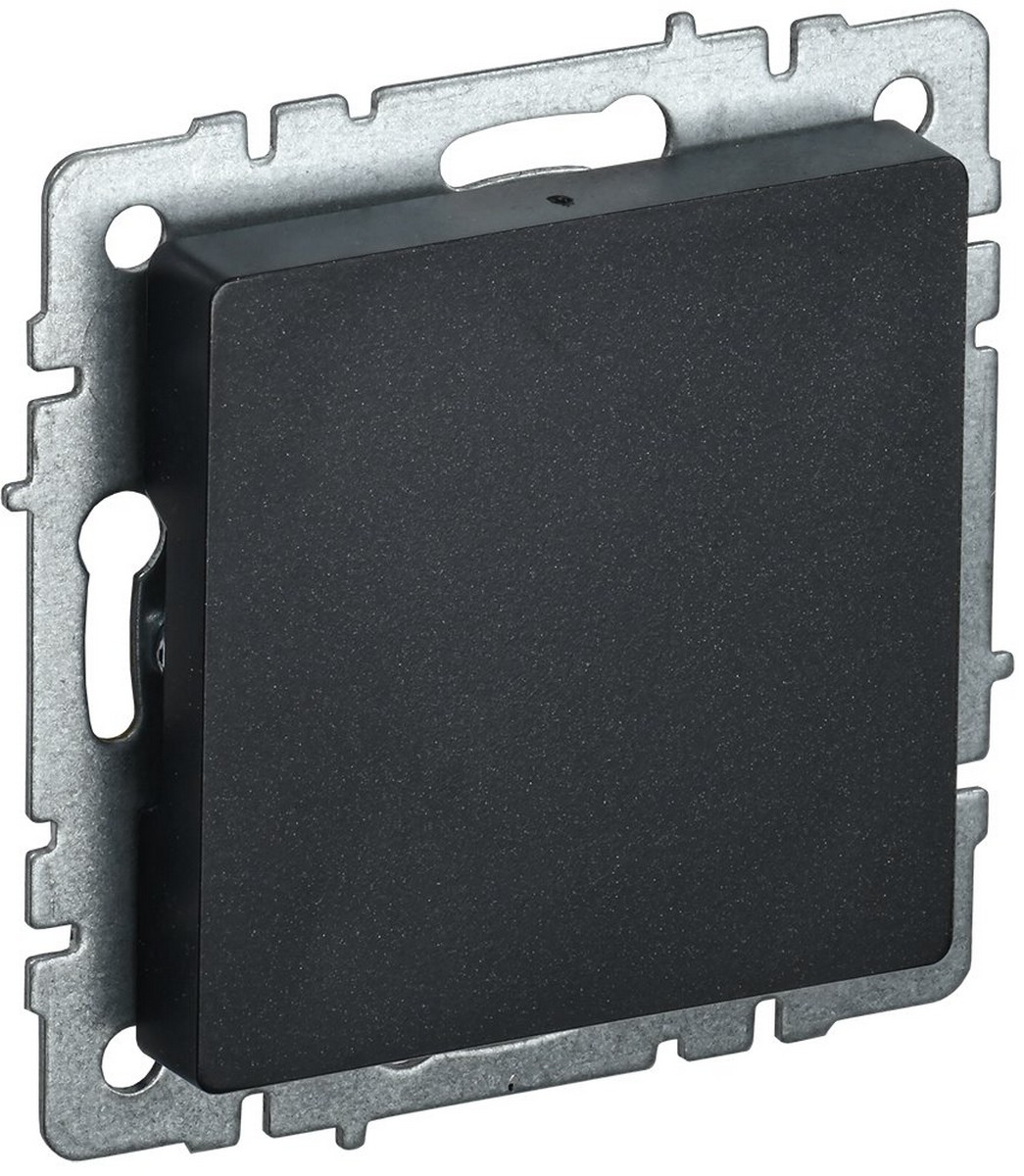 IEK Brite Черный Заглушка IEK BRITE c суппортом МЗ10-БрЧ черный BR-PL10-K02