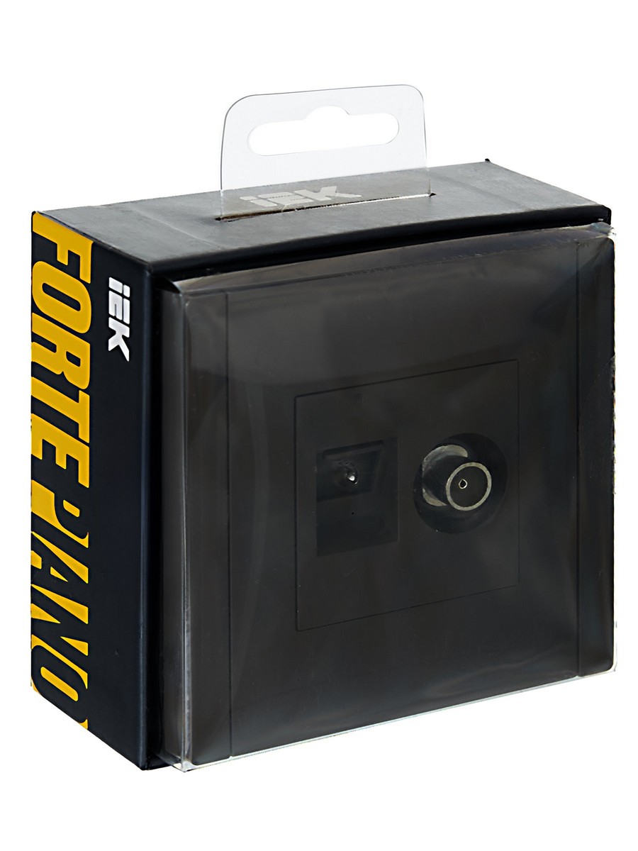 IEK FORTE&PIANO Серый Розетка IEK FORTE&PIANO Серый двойная TV+RJ45 кат.6 FP337