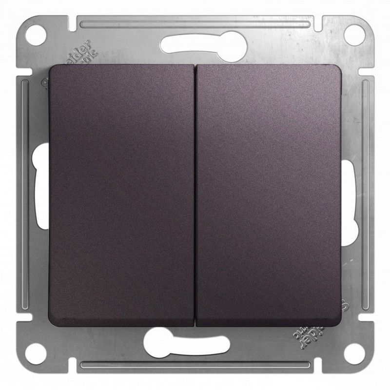 Glossa Сиреневый туман Переключатель 2-клавишный Systeme Electric Glossa Сиреневый туман GSL001465