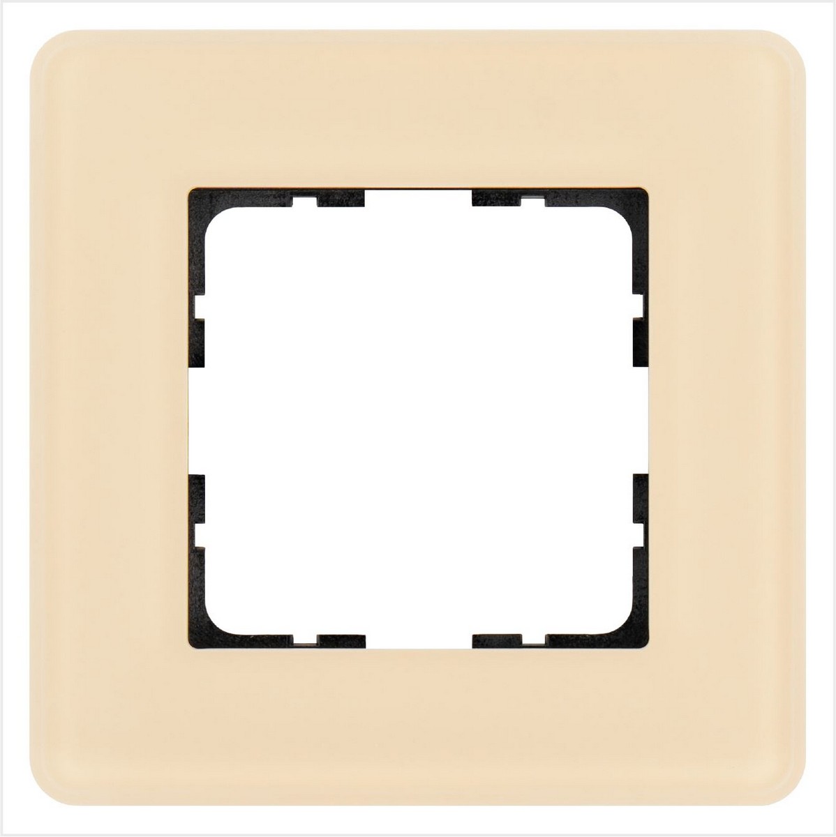 JASMART G - розетки и выключатели Рамка JASMART 1-постовая стекло матовое Тауп GLASS G1001GT-RM