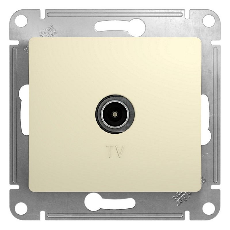 Glossa Бежевый Розетка TV Systeme Electric Glossa Бежевый проходная 4DB GSL000292