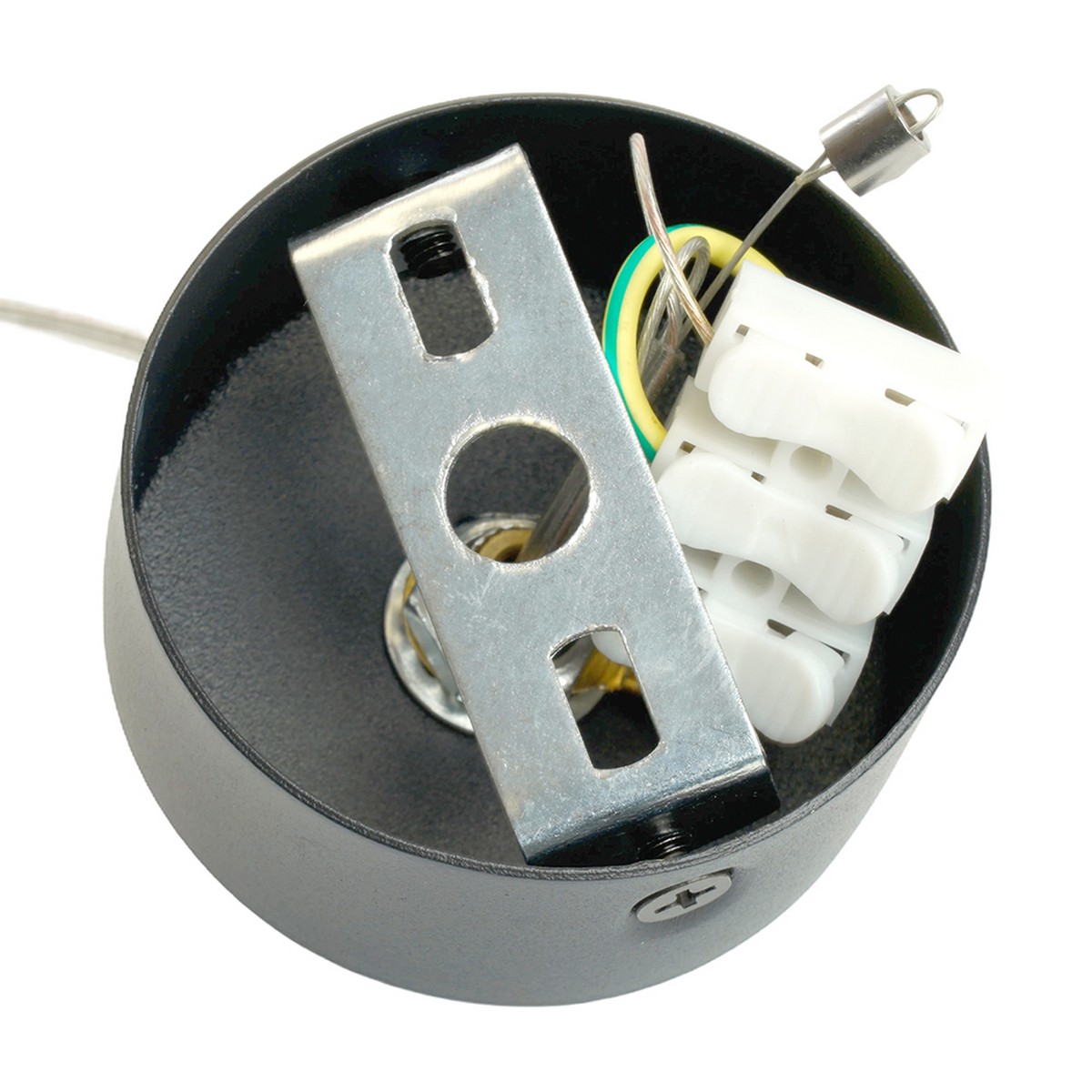 Подвесные светодиодные светильники Светильник Feron потолочный HL4548 HALO levitation на подвесе GX53 12W , черный 85*80 48749 