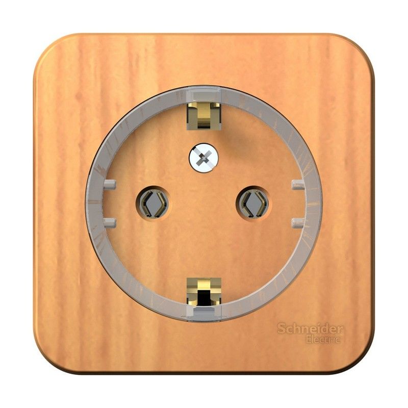 Blanca ясень розетки и выключатели Розетка SE Blanca с/з Ясень наружный без шторок (тонкая) BLNRA110115