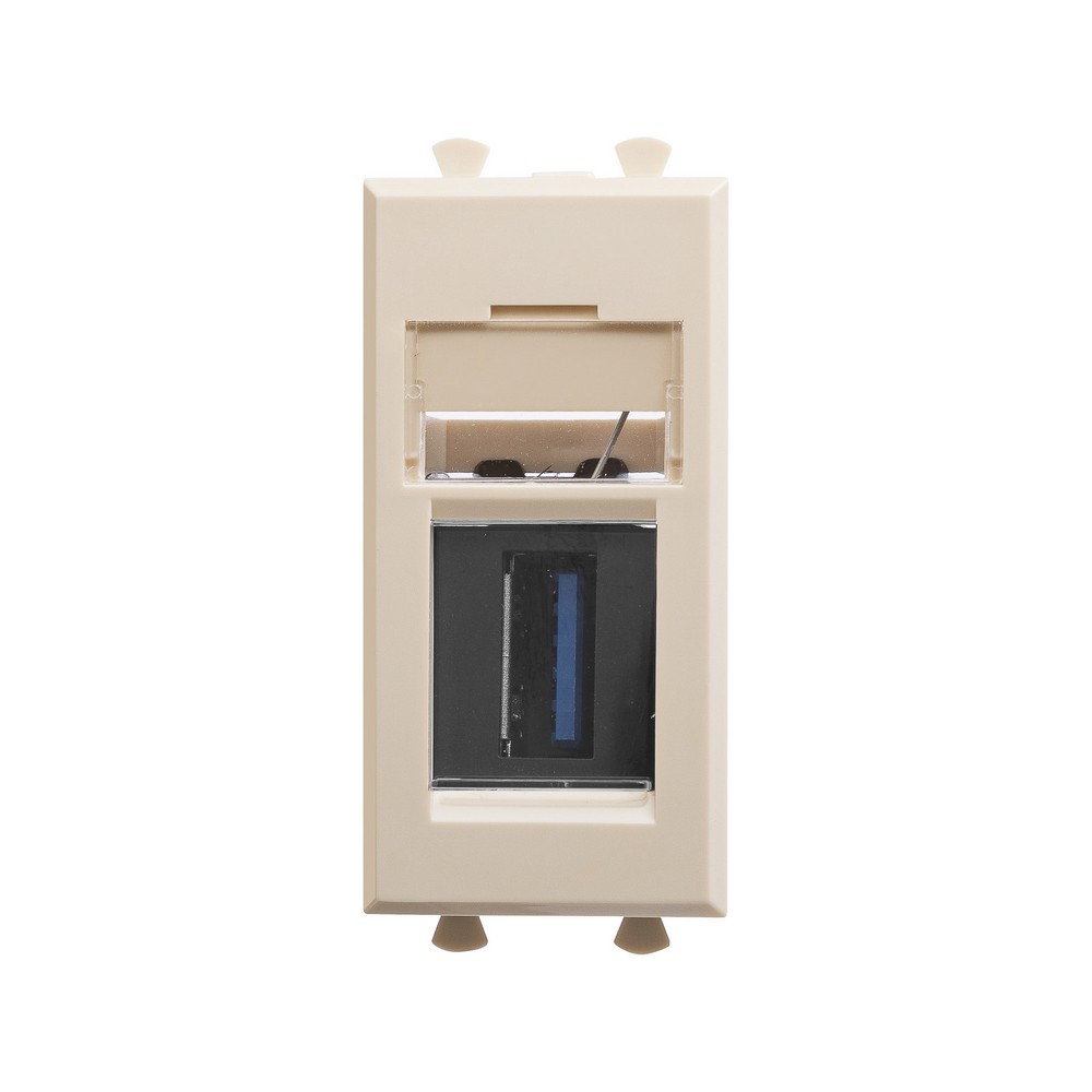 DKC Avanti механизмы Ванильная дымка Розетка USB 3.0 DKC Avanti модульная тип А-А "Ванильная дымка" 1 модуль 4405301