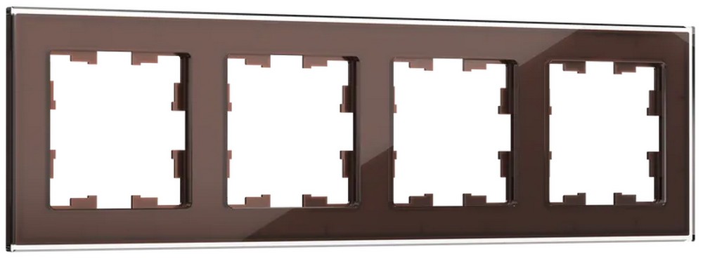 IEK Brite Рамки Рамка IEK BRITE 4-местная РУ-4-2-БрТБ стекло бронза BR-M42-G-K45