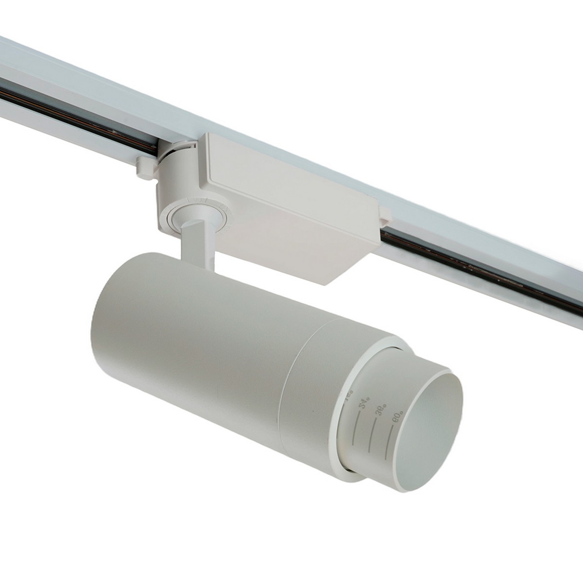 Трековые светодиодные светильники Светодиодный светильник Feron AL137 трековый 20W 4000K белый изменяемый угол освещения 15-60 град 51175 